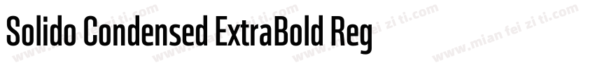 Solido Condensed ExtraBold Regular字体转换